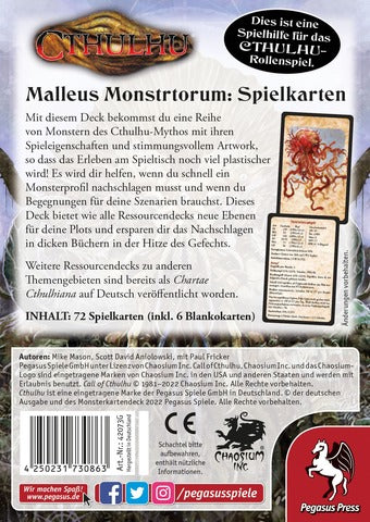 Cthulhu: Malleus Monstrorum Spielkarten