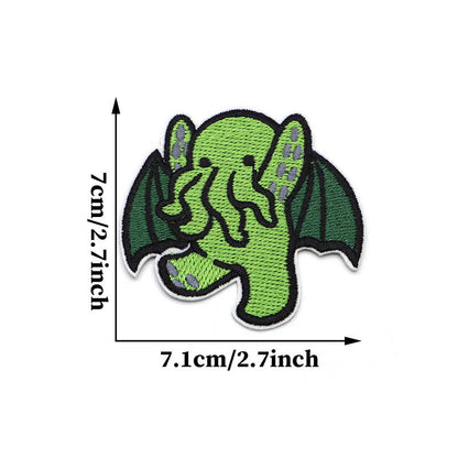 Cthulhu - lustiger Knuddeldu-Aufnäher zum Aufbügeln für Jacken, Rucksäcke und mehr