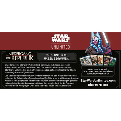 Star Wars: Unlimited – Niedergang der Republik (Booster-Display)